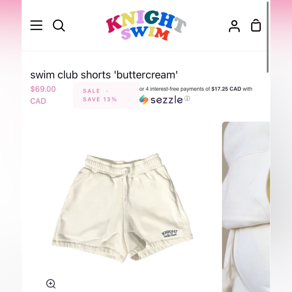 KNIGHT SWIM swim club shorts 'buttercream' - medium